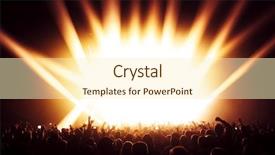  Presentation with stage lights - Presentation design featuring front of bright stage background and a cream colored foreground