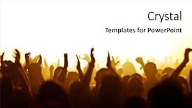  Presentation with stage lights - PPT theme featuring front of bright stage background and a white colored foreground