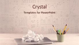  Presentation with front desk - Slide set with front of brown wall background background and a lemonade colored foreground