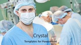  Presentation with cardiac surgery - Presentation theme consisting of front of cardiac surgery background and a light blue colored foreground