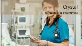  Presentation with cardiac surgery - Cool new theme with front of cardiac surgery backdrop and a coral colored foreground