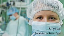  Presentation with cardiac surgery - Amazing presentation theme having front of cardiac surgery backdrop and a light blue colored foreground