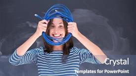  Presentation with chalk board - Audience pleasing theme consisting of front of chalk drawing backdrop and a ocean colored foreground