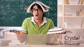  Presentation with chalkboard - Audience pleasing presentation theme consisting of front of chalkboard with formulas backdrop and a coral colored foreground