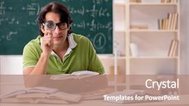  Presentation with chalkboard - Presentation featuring front of chalkboard with formulas background and a  colored foreground