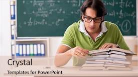  Presentation with chalkboard - PPT theme having front of chalkboard with formulas background and a  colored foreground