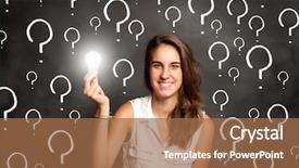  Presentation with interrogation - Amazing PPT theme having furniture wooden light coloured chest of drawers on a white backdrop and a white colored foreground