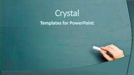  Presentation with green chalkboard - Slides with front of clean green chalkboard background and a seafoam green colored foreground