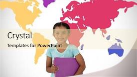  Presentation with world map doctors - Cool new theme with front of colorful world map backdrop and a  colored foreground