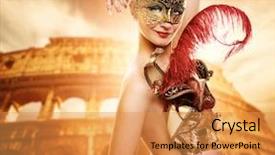  Presentation with rome italy - Presentation theme consisting of front of colosseum rome italy background and a  colored foreground