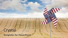  Presentation with wind musical instrumens - Presentation theme having fieldcraft - digital composite of usa wind background and a coral colored foreground