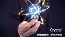  Presentation with colorful circles - Slides featuring front of dark background background and a wine colored foreground