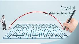  Presentation with maze - Beautiful PPT layouts featuring front of hand drawn maze backdrop and a sky blue colored foreground