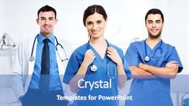  Presentation with nurse team - Amazing slide deck having front of her medical backdrop and a teal colored foreground