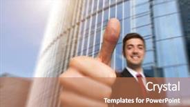  Presentation with front office - Slides consisting of front of his office radial background and a coral colored foreground