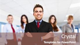  Presentation with team party - PPT theme consisting of front of his team background and a  colored foreground