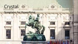 Presentation with prince by machiavelli - Beautiful presentation design featuring front of hofburg palace vienna backdrop and a  colored foreground