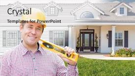  Presentation with contractor - Cool new theme with front of house drawing gradation backdrop and a light gray colored foreground