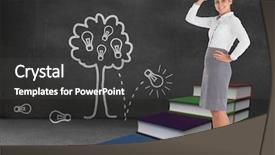  Presentation with growth steps - PPT layouts having front of idea tree background and a dark gray colored foreground