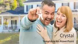  Presentation with new home - Slides consisting of front of new home background and a lemonade colored foreground