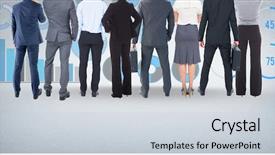  Presentation with digital statistics - Slide deck enhanced with front of statistics performance chart background and a lemonade colored foreground