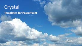  Presentation with storm clouds - Theme enhanced with front of storm clouds over blue sky background and a teal colored foreground