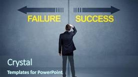  Presentation with failure - Audience pleasing presentation theme consisting of front of success and failure backdrop and a ocean colored foreground
