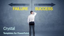  Presentation with failure - Presentation theme featuring front of success and failure background and a ocean colored foreground