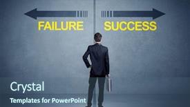  Presentation with failure - Slide set featuring front of success and failure background and a ocean colored foreground