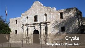 Presentation with texas - Theme having front of the alamo background and a gray colored foreground