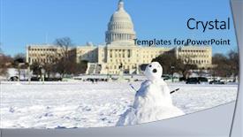  Presentation with united states capitol building - PPT layouts featuring front of the capitol background and a light blue colored foreground