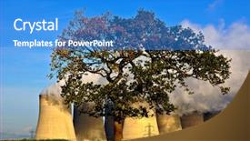  Presentation with tower - Theme having front of the cooling tower background and a teal colored foreground