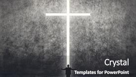  Presentation with stand - Beautiful presentation featuring front of the cross backdrop and a dark gray colored foreground