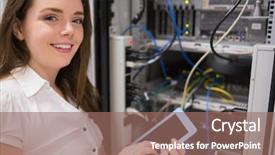  Presentation with data - Colorful slides enhanced with front of the data store backdrop and a  colored foreground