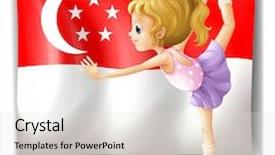  Presentation with dancing - Beautiful theme featuring job promotion announcement - advertising papers with cut slips backdrop and a gray colored foreground