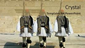  Presentation with ritual - Audience pleasing presentation theme consisting of front of the greek backdrop and a coral colored foreground