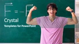  Presentation with physic - Amazing slide set having front of the green backdrop and a ocean colored foreground