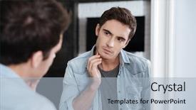  Presentation with mirror - Theme featuring front of the mirror background and a light blue colored foreground