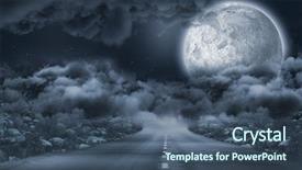  Presentation with rock stone - Slide deck enhanced with front of the moon background and a ocean colored foreground