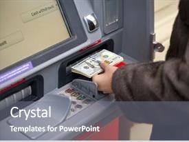 Front Of The Red Atm PPT template 83 | CrystalGraphics