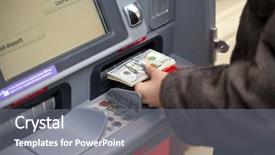  Presentation with dollar - Slide set enhanced with front of the red atm background and a gray colored foreground