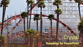  Presentation with amusement park - Presentation with front-of-the-santa-cruz background and a tawny brown colored foreground