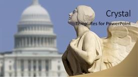  Presentation with united states - Presentation theme with front of the united states background and a light blue colored foreground