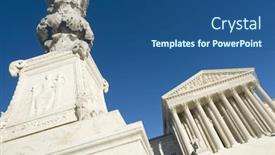  Presentation with supreme court - PPT theme enhanced with front-of-the-us-supreme background and a ocean colored foreground