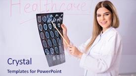  Presentation with worried young female college student - Colorful presentation design enhanced with front of the white board backdrop and a sky blue colored foreground