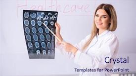  Presentation with worried young female college student - Audience pleasing slide deck consisting of front of the white board backdrop and a sky blue colored foreground