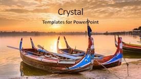  Presentation with lake front - PPT theme with front of u bein bridge background and a yellow colored foreground