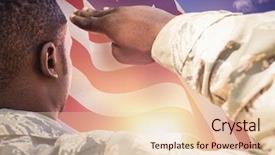  Presentation with usa flag - Theme featuring front of usa flag background and a lemonade colored foreground