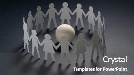  Presentation with circle - Amazing slide set having front of white ball brotherhood backdrop and a dark gray colored foreground