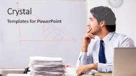  Presentation with financial report - Amazing presentation design having front of white board backdrop and a  colored foreground